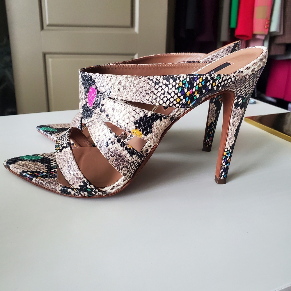 BCBGMaxAzria Cream and Black Stiletto Heels Sz 10 US, Worn Once